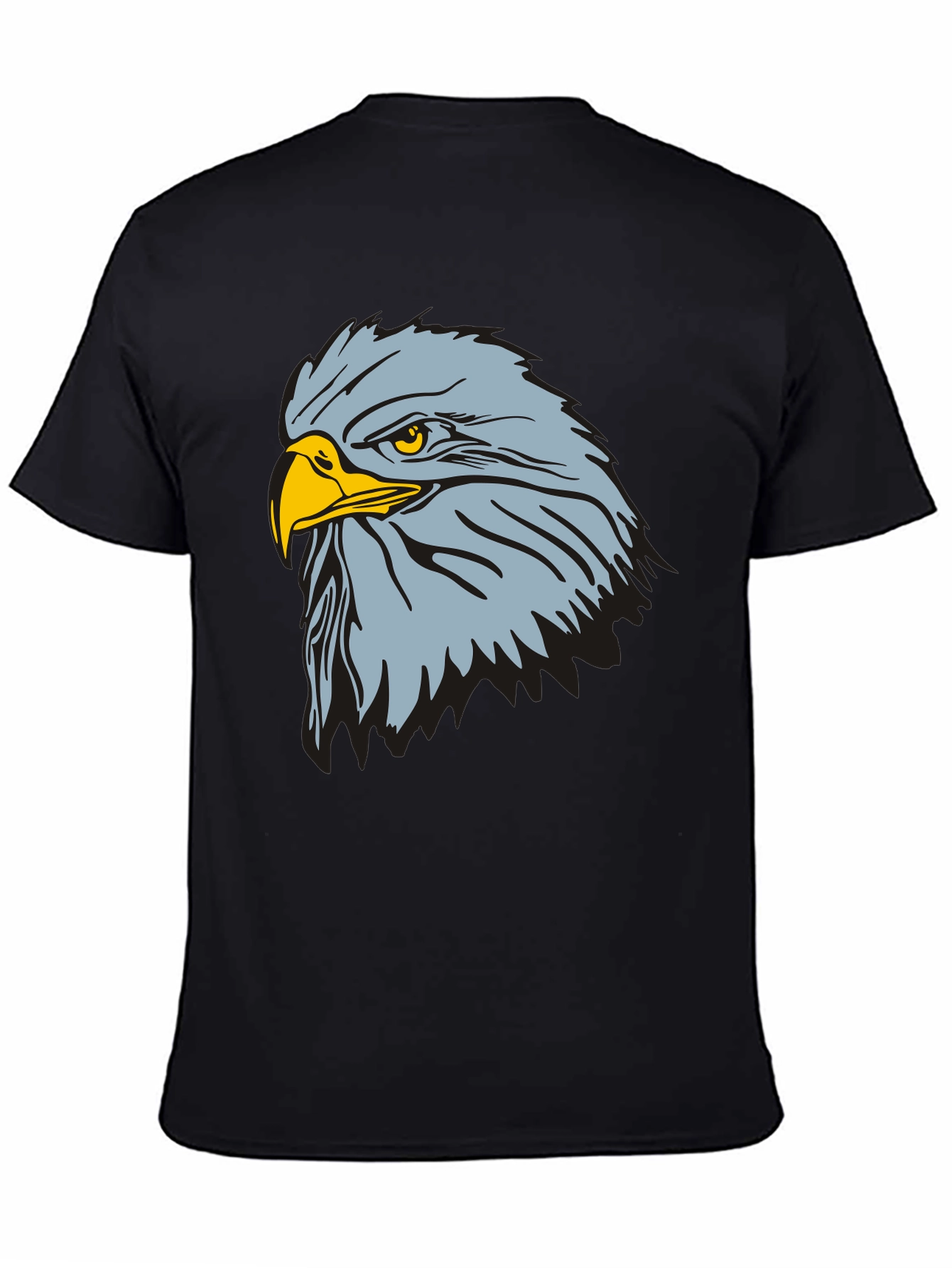 Camiseta Negra con Diseño de Águila Imponente