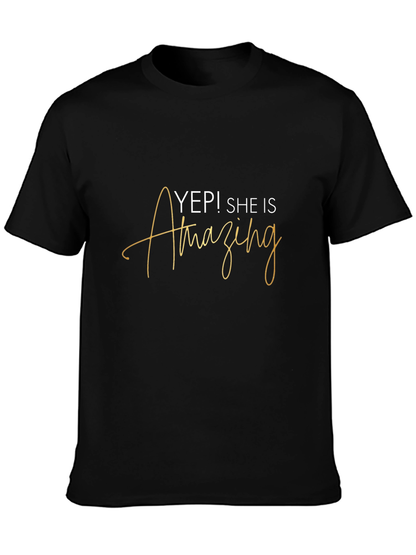Camiseta Negra - ¡Sí! Ella Es Asombrosa