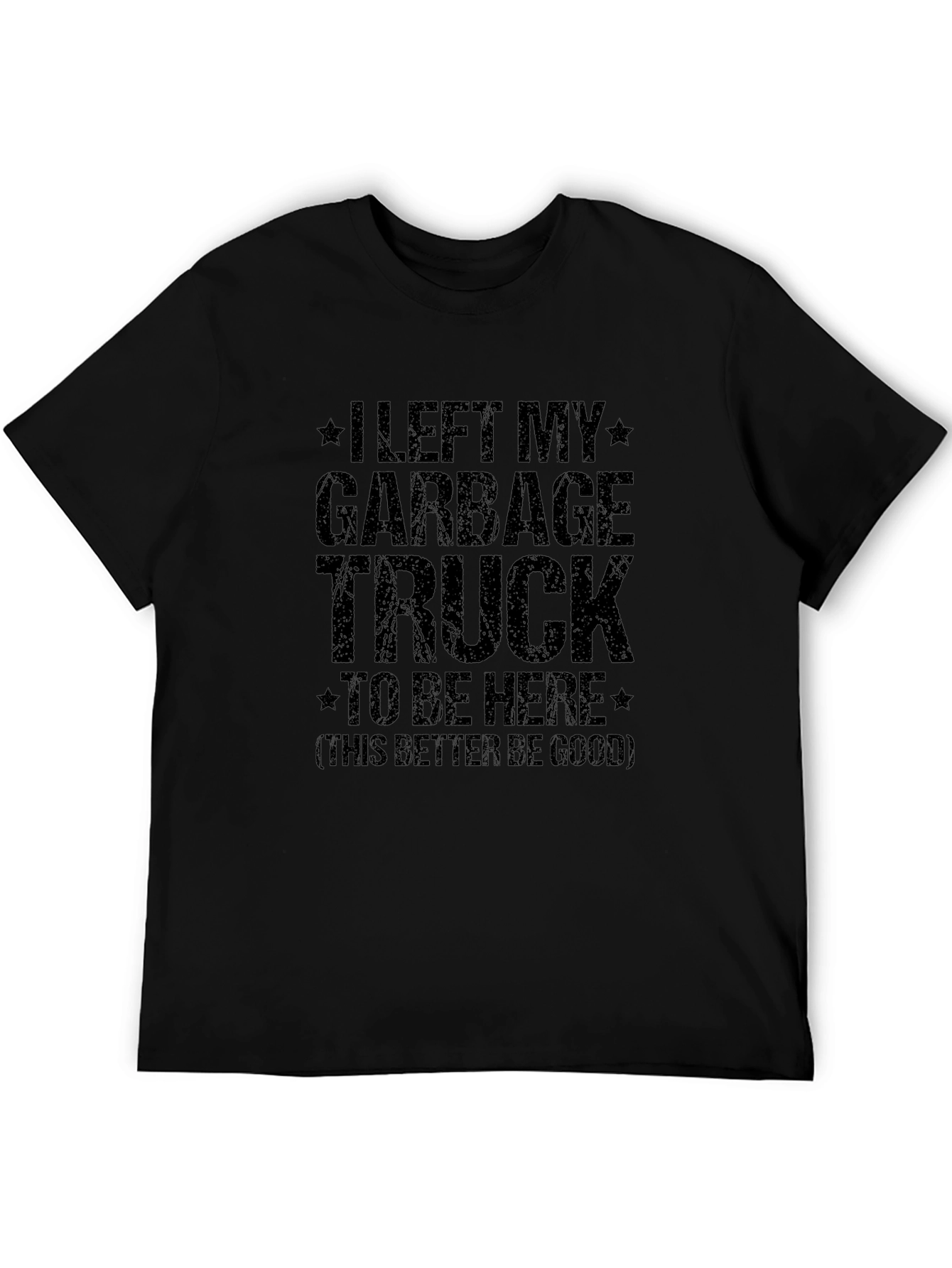 Camiseta Hombre Negra Camión de Basura