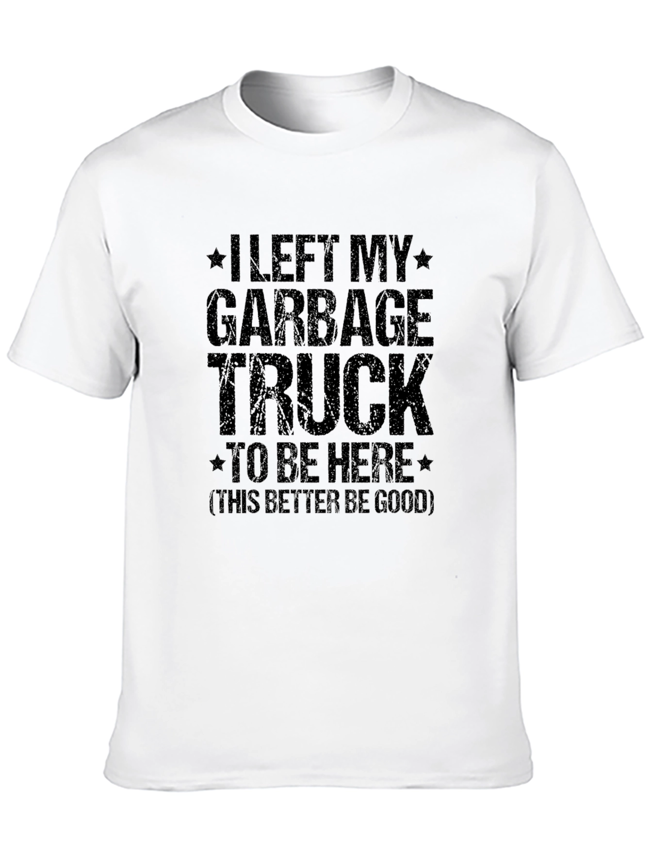 Camiseta Hombre Negra Camión de Basura