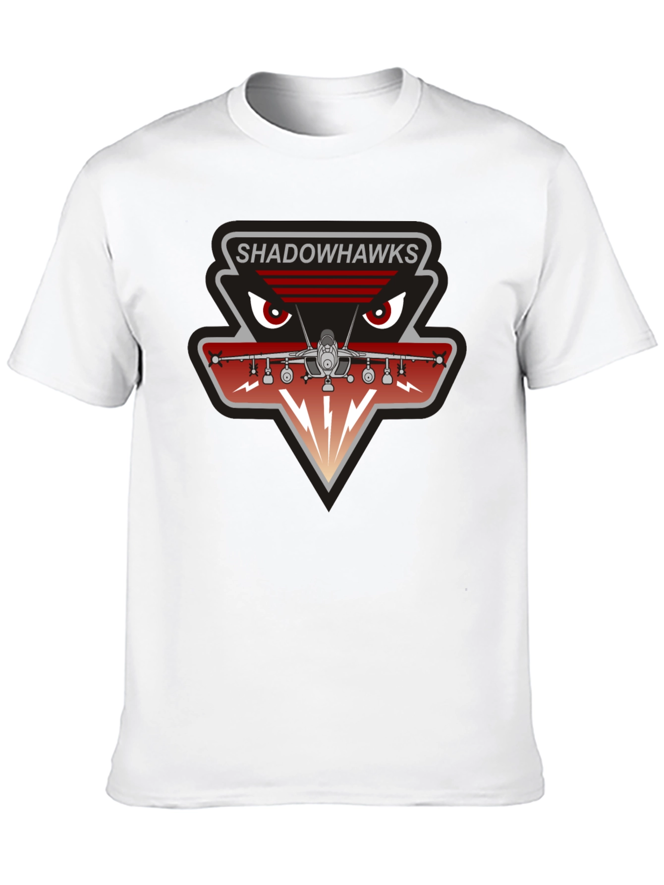 Camiseta Negra Shadowhawks - Diseño Aviación Militar