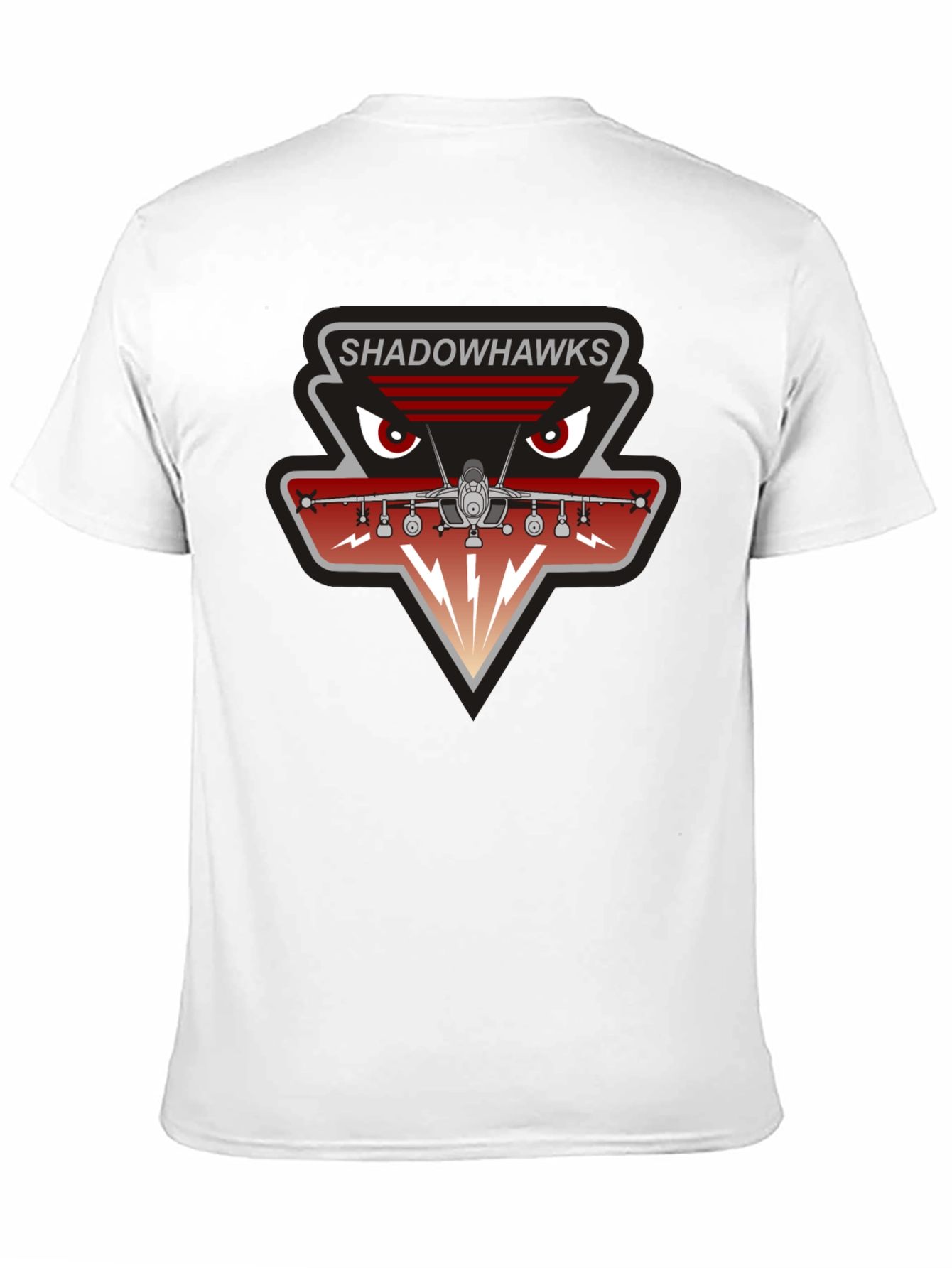 Camiseta Negra Shadowhawks - Diseño Aviación Militar