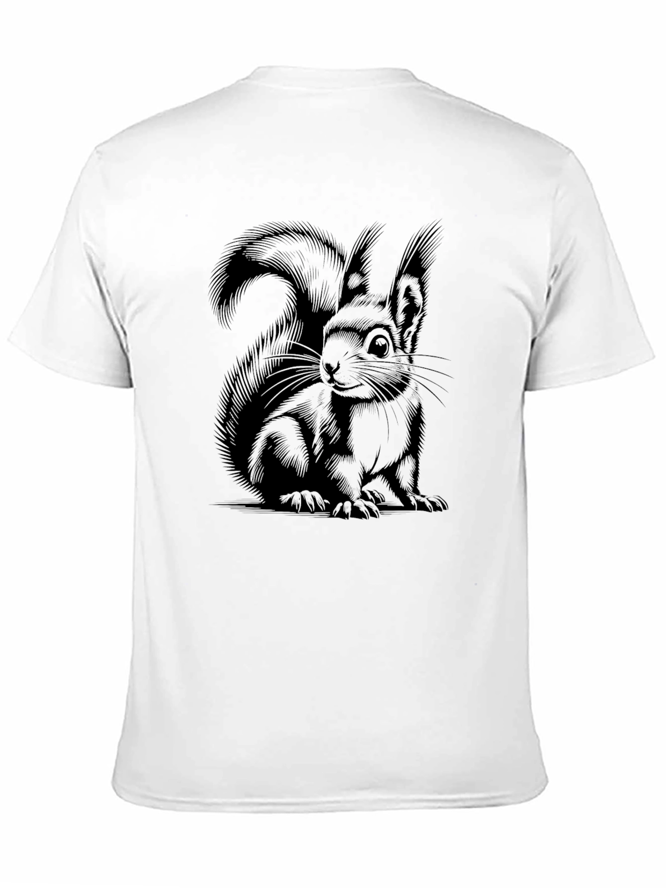 Camiseta Negra con Diseño de Ardilla