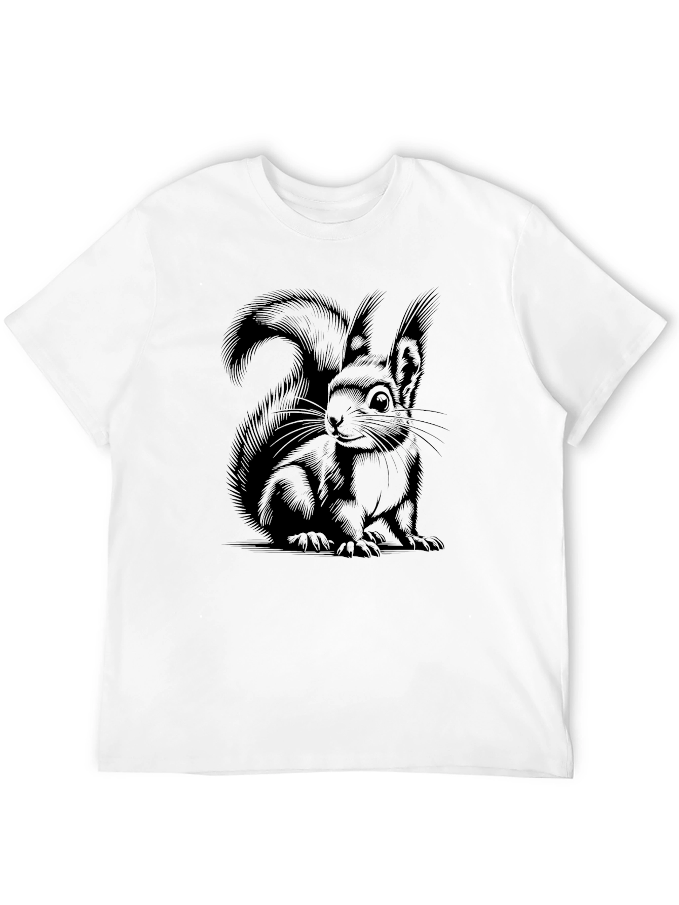 Camiseta Negra con Diseño de Ardilla