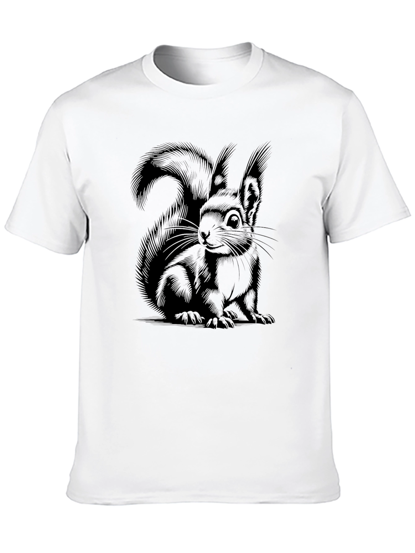 Camiseta Negra con Diseño de Ardilla