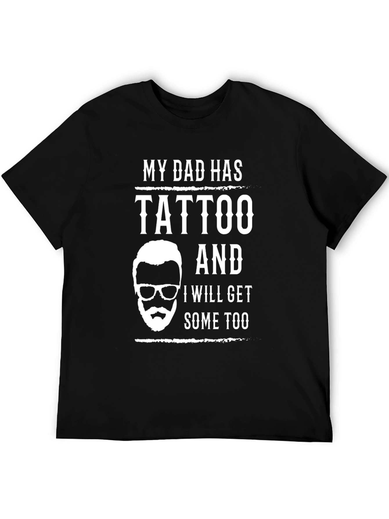 Camiseta Negra Mi Papá Tiene Tatuajes