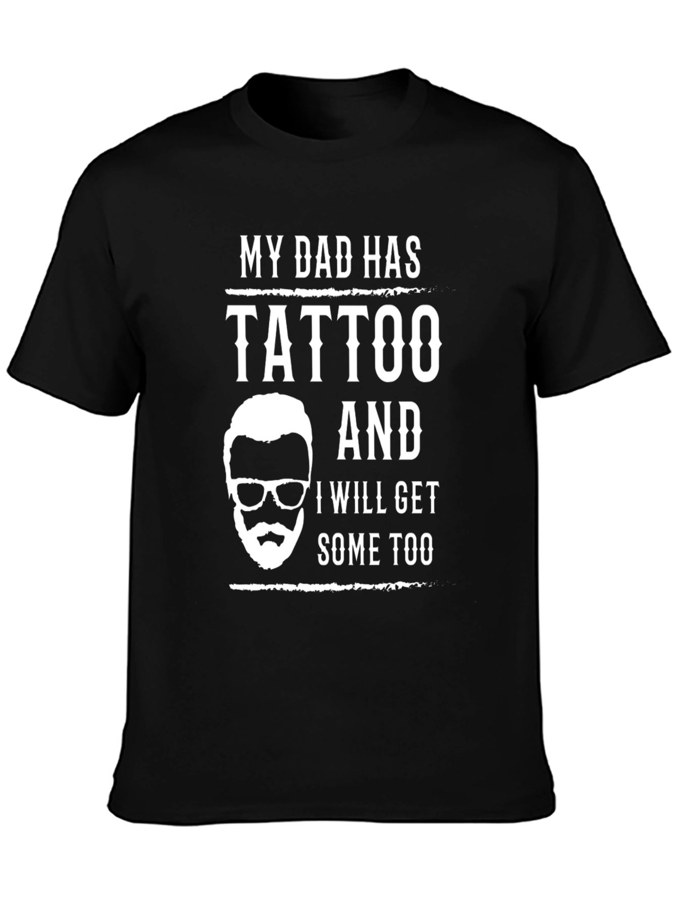 Camiseta Negra Mi Papá Tiene Tatuajes