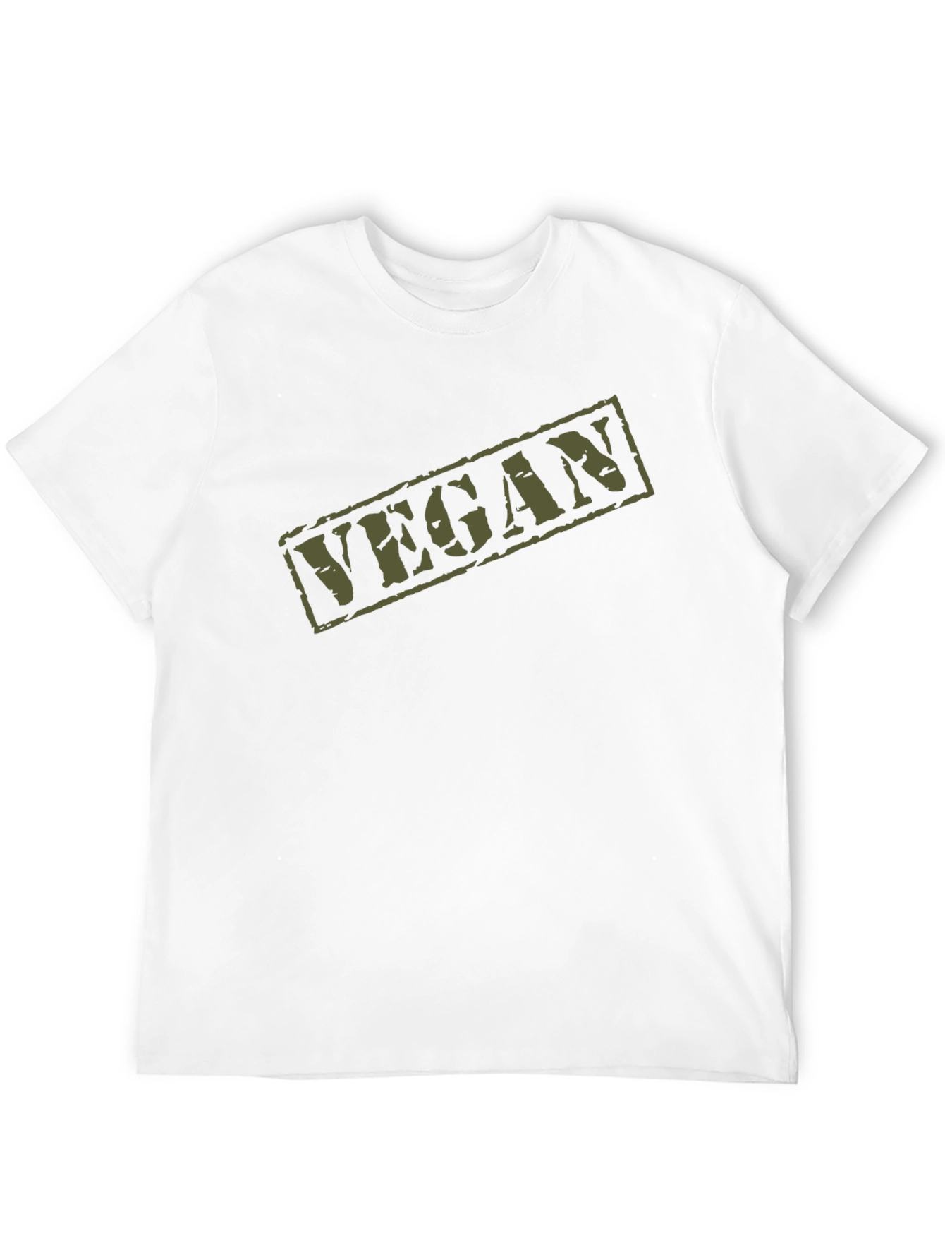 Camiseta Negra Vegan Militar Hombre Algodón