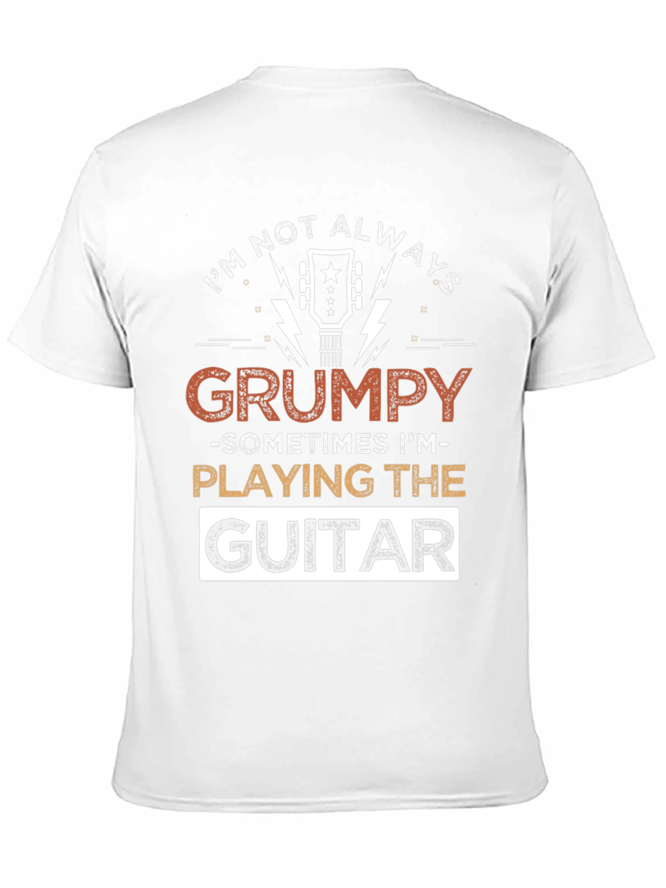 Camiseta Negra con Diseño de Guitarra Grumpy
