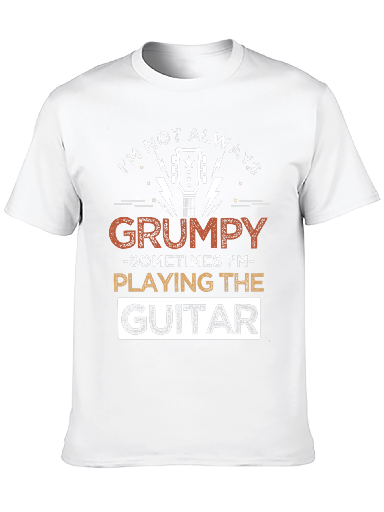 Camiseta Negra con Diseño de Guitarra Grumpy