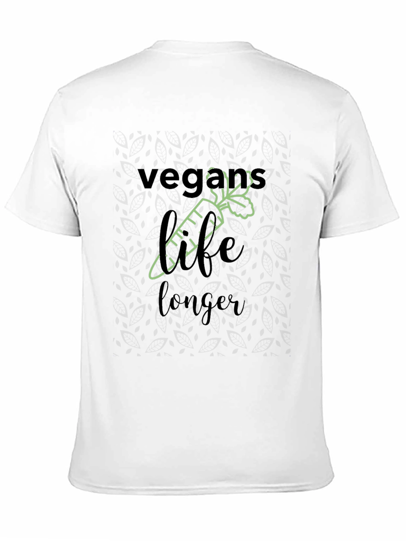 Camiseta Negra Vegana Vida Más Larga