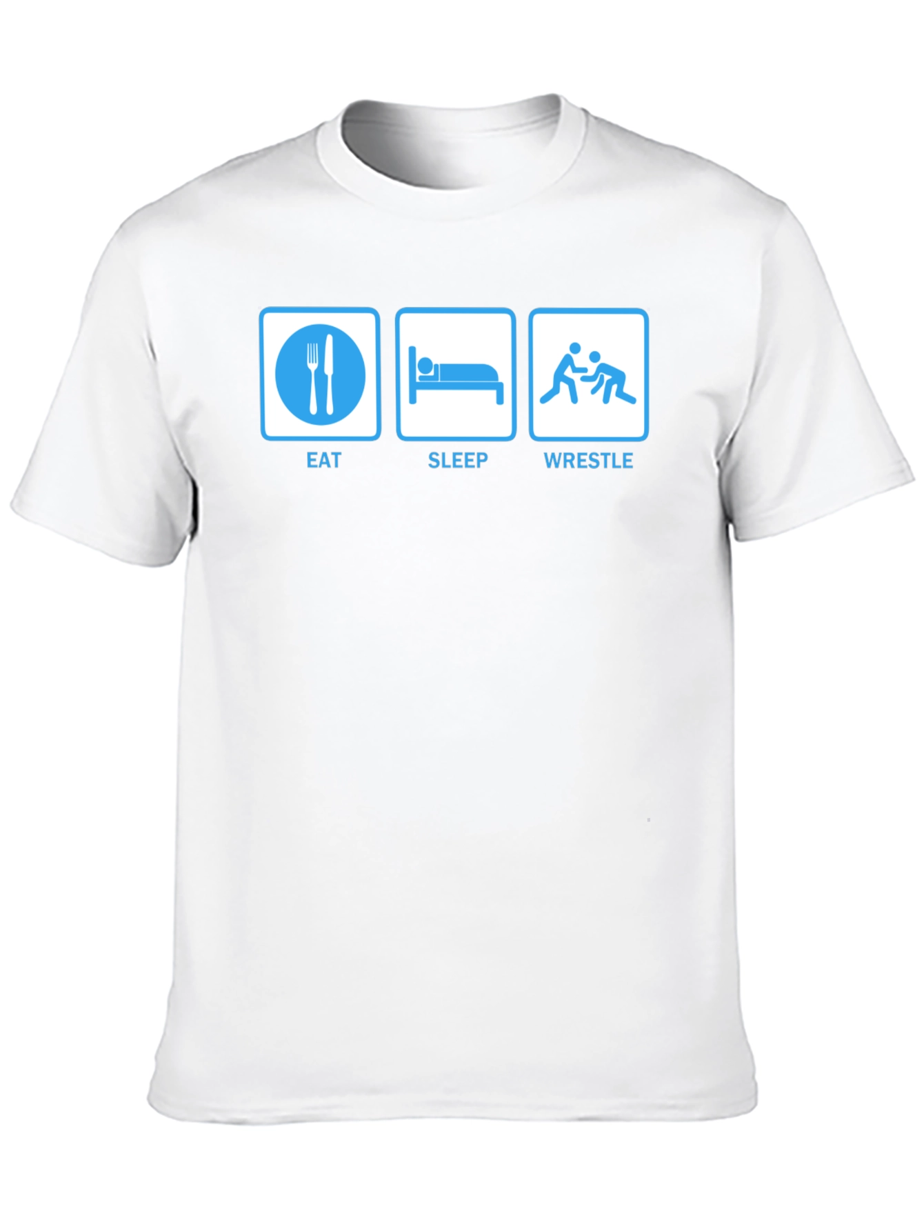 Camiseta Negra: Eat Sleep Wrestle