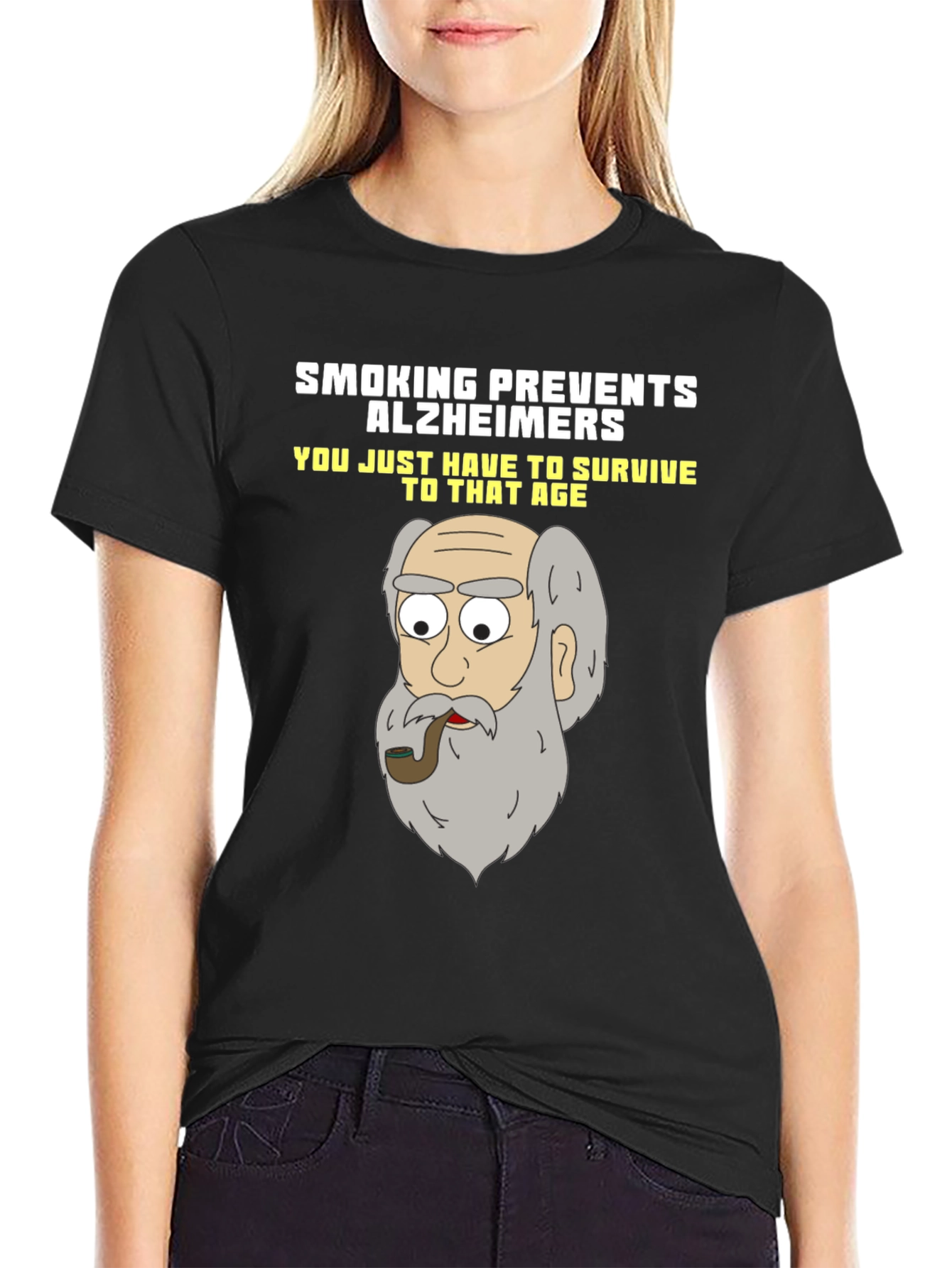 Camiseta Humorística Fumar Previene el Alzheimer