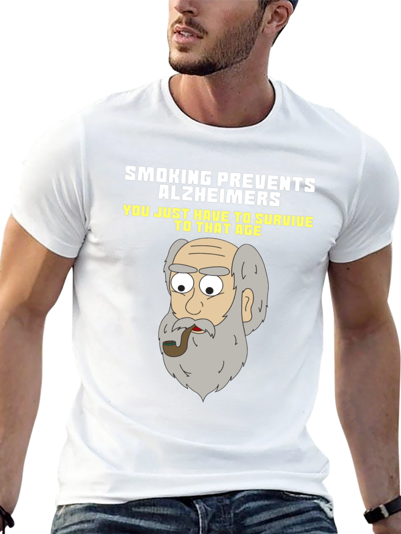 Camiseta Humorística Fumar Previene el Alzheimer