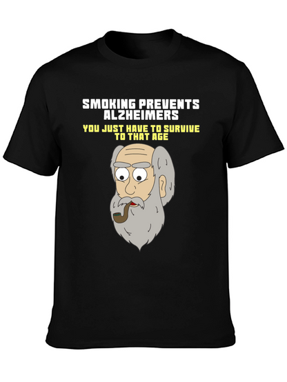 Camiseta Humorística Fumar Previene el Alzheimer
