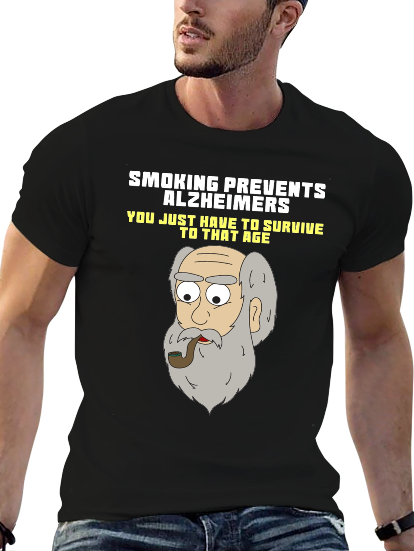 Camiseta Humorística Fumar Previene el Alzheimer