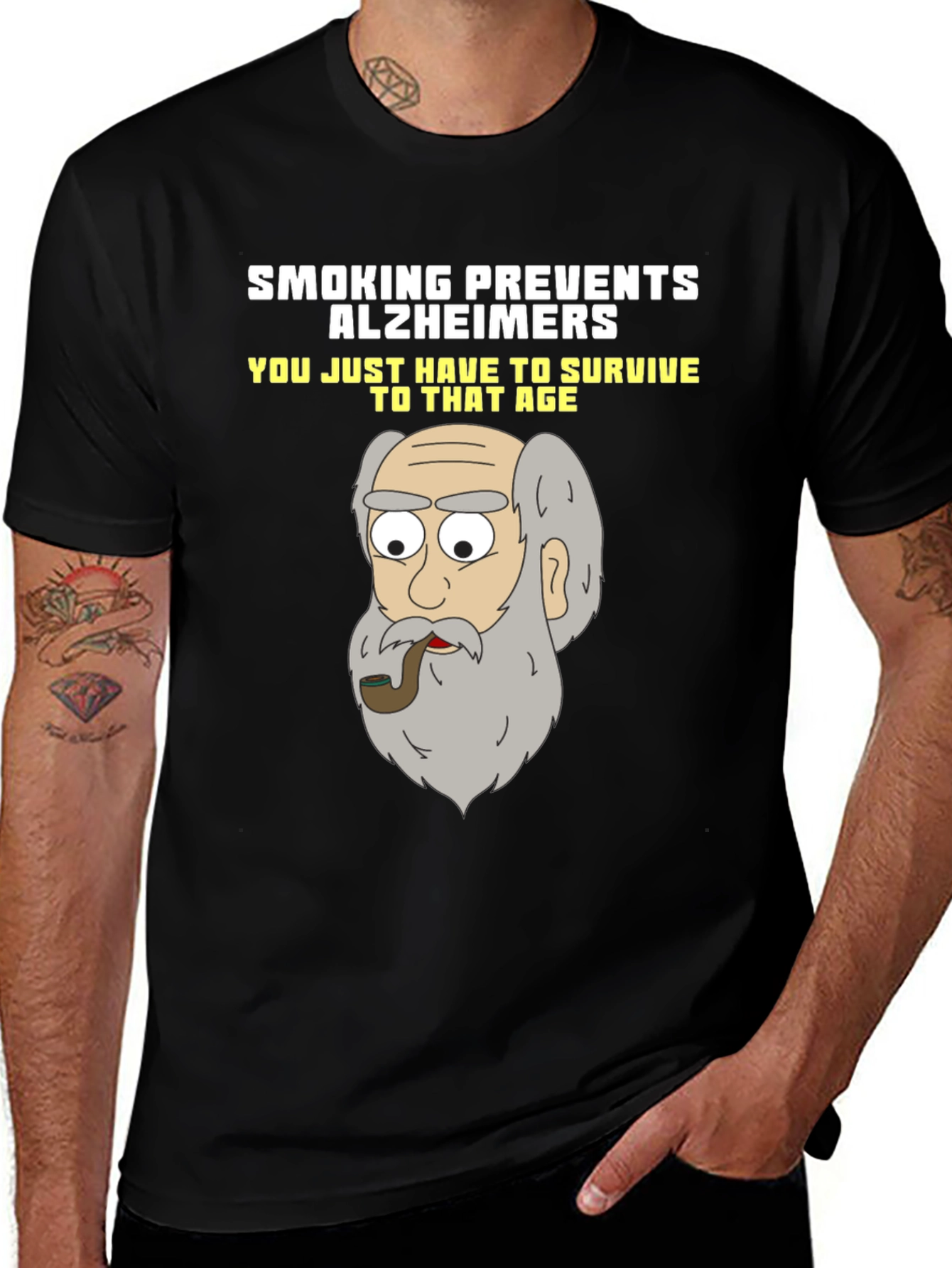 Camiseta Humorística Fumar Previene el Alzheimer