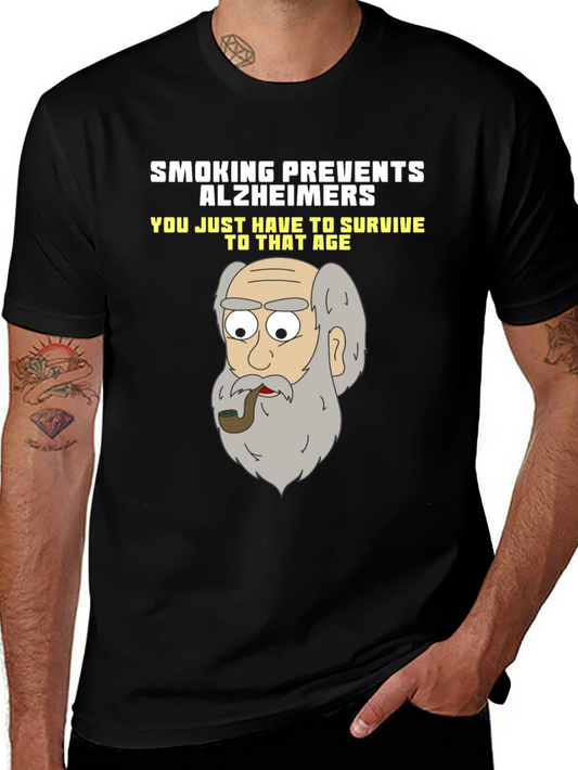 Camiseta Humorística Fumar Previene el Alzheimer