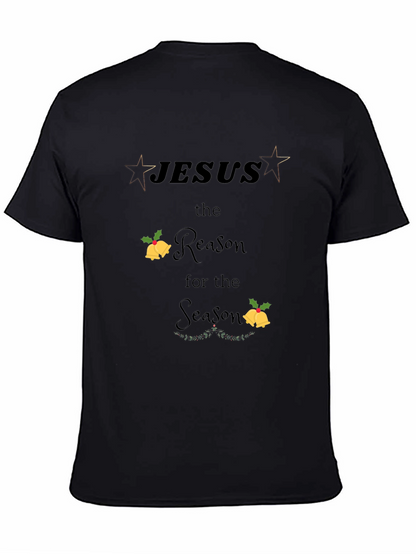 Camiseta Negra Navideña con Diseño Jesús
