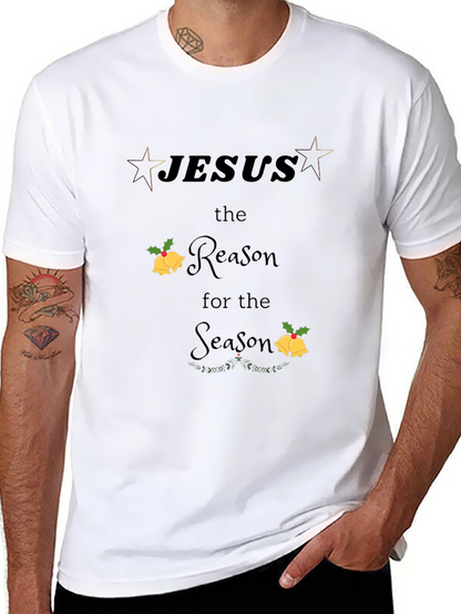 Camiseta Negra Navideña con Diseño Jesús