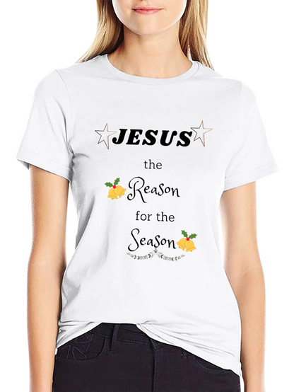 Camiseta Negra Navideña con Diseño Jesús