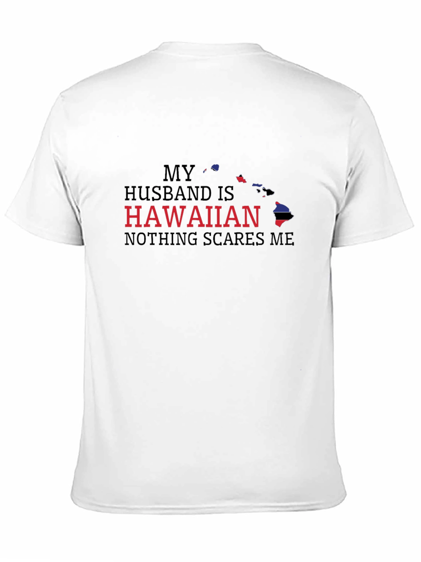 Camiseta Negra: Mi Marido es Hawaiano