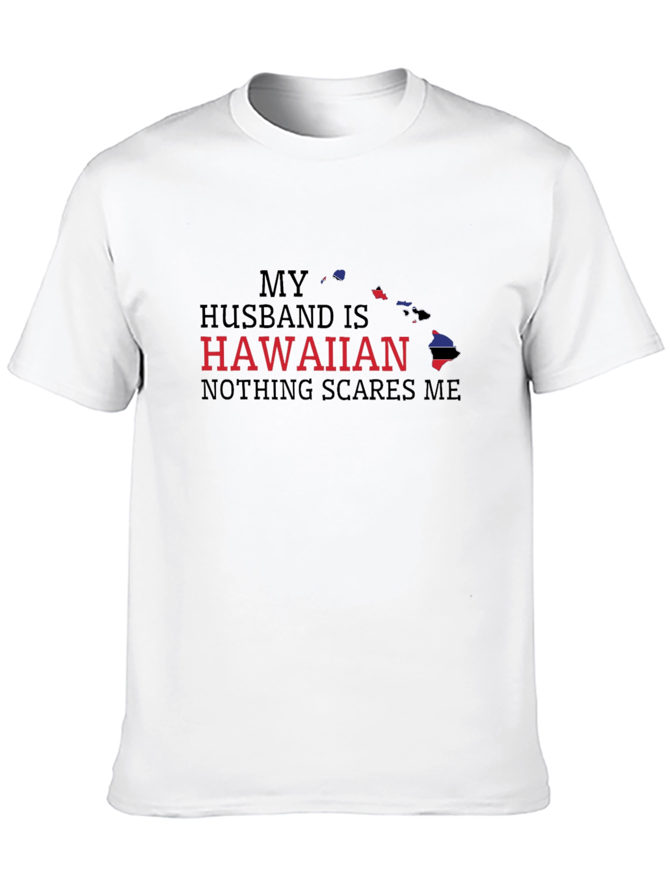 Camiseta Negra: Mi Marido es Hawaiano