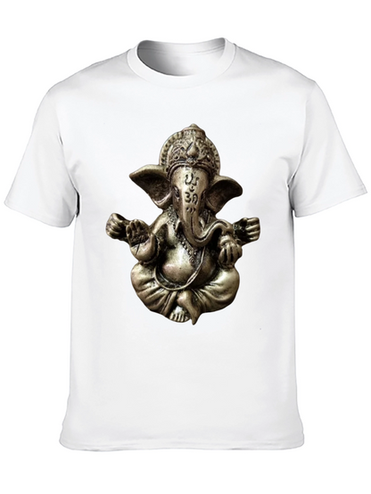 Camiseta Negra con Diseño de Ganesha en 3D