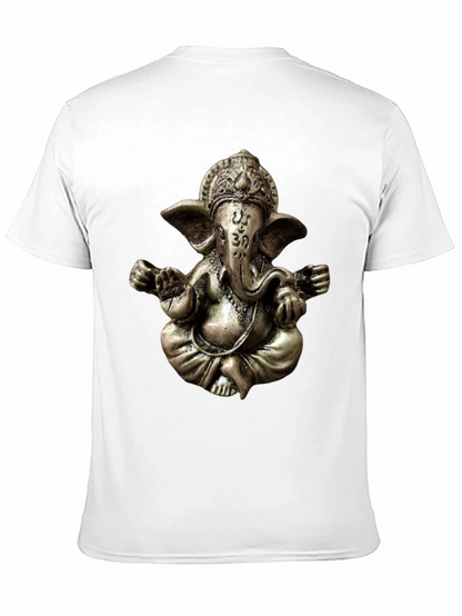 Camiseta Negra con Diseño de Ganesha en 3D