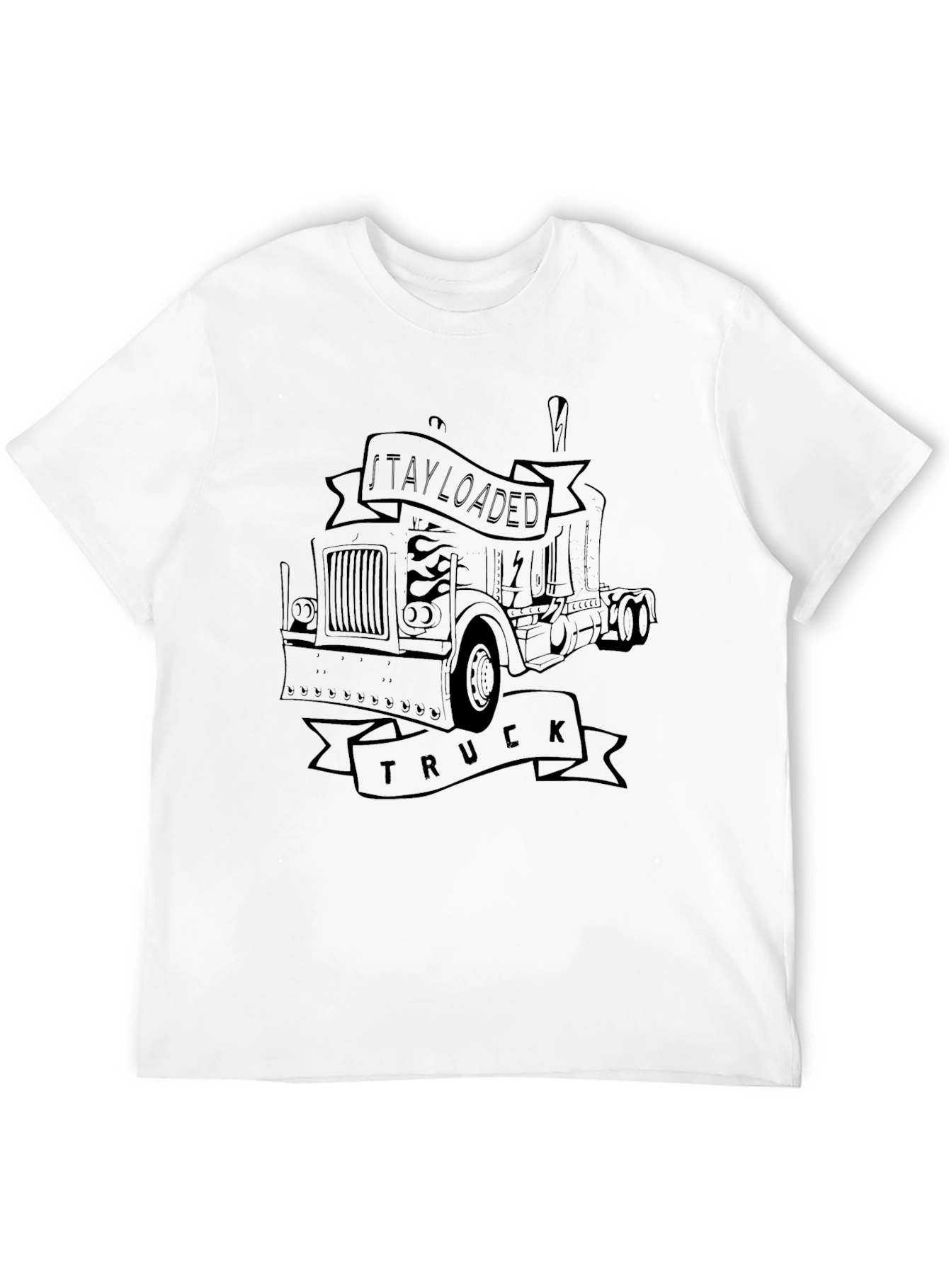 Camiseta Negra Stay Loaded Truck Diseño Camionero