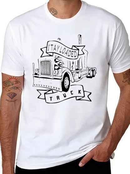 Camiseta Negra Stay Loaded Truck Diseño Camionero