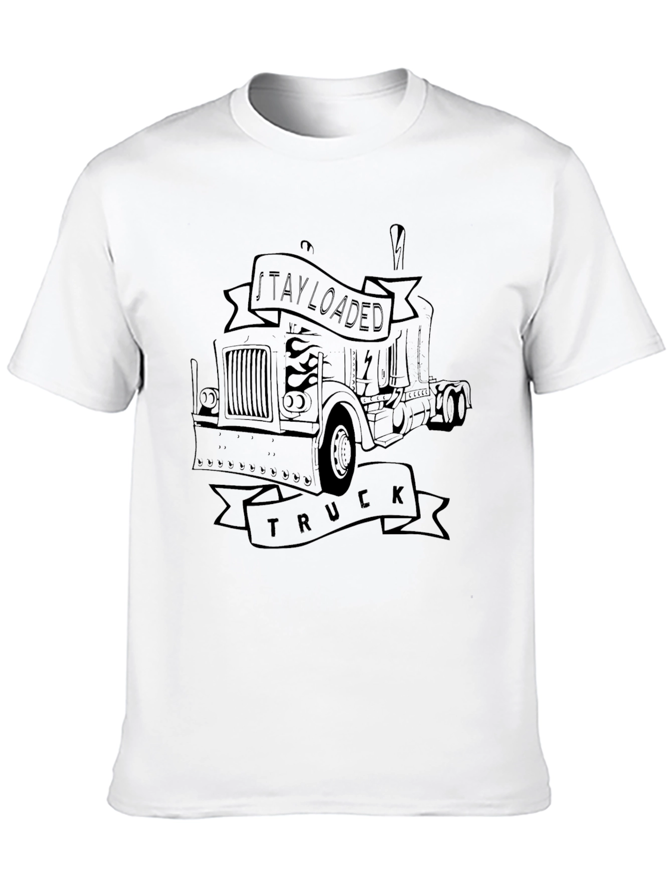 Camiseta Negra Stay Loaded Truck Diseño Camionero