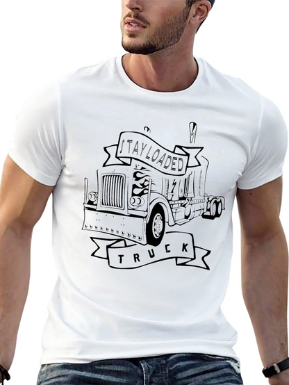 Camiseta Negra Stay Loaded Truck Diseño Camionero