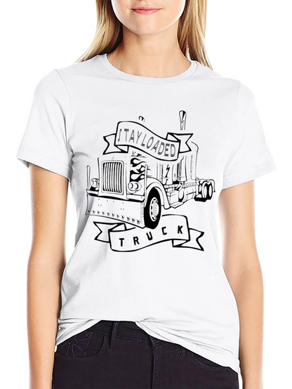 Camiseta Negra Stay Loaded Truck Diseño Camionero