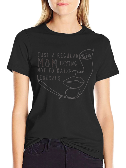 Camiseta Negra: Mamá Anti-Liberal