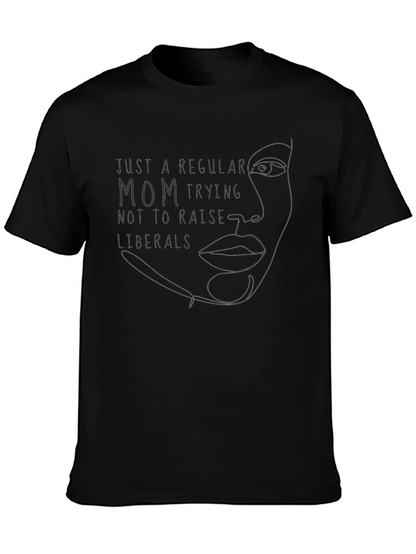Camiseta Negra: Mamá Anti-Liberal