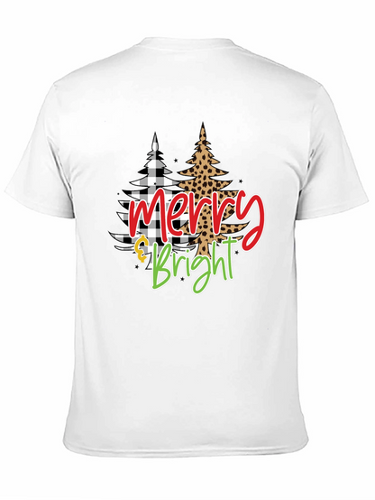 Camiseta Negra Navideña Merry & Bright