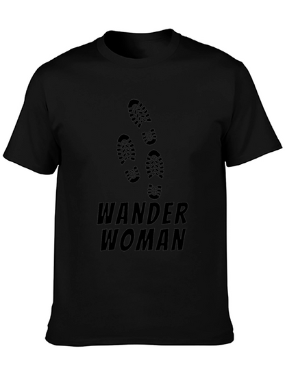 Camiseta Negra Mujer Viajera Wander Woman
