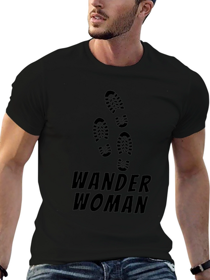 Camiseta Negra Mujer Viajera Wander Woman