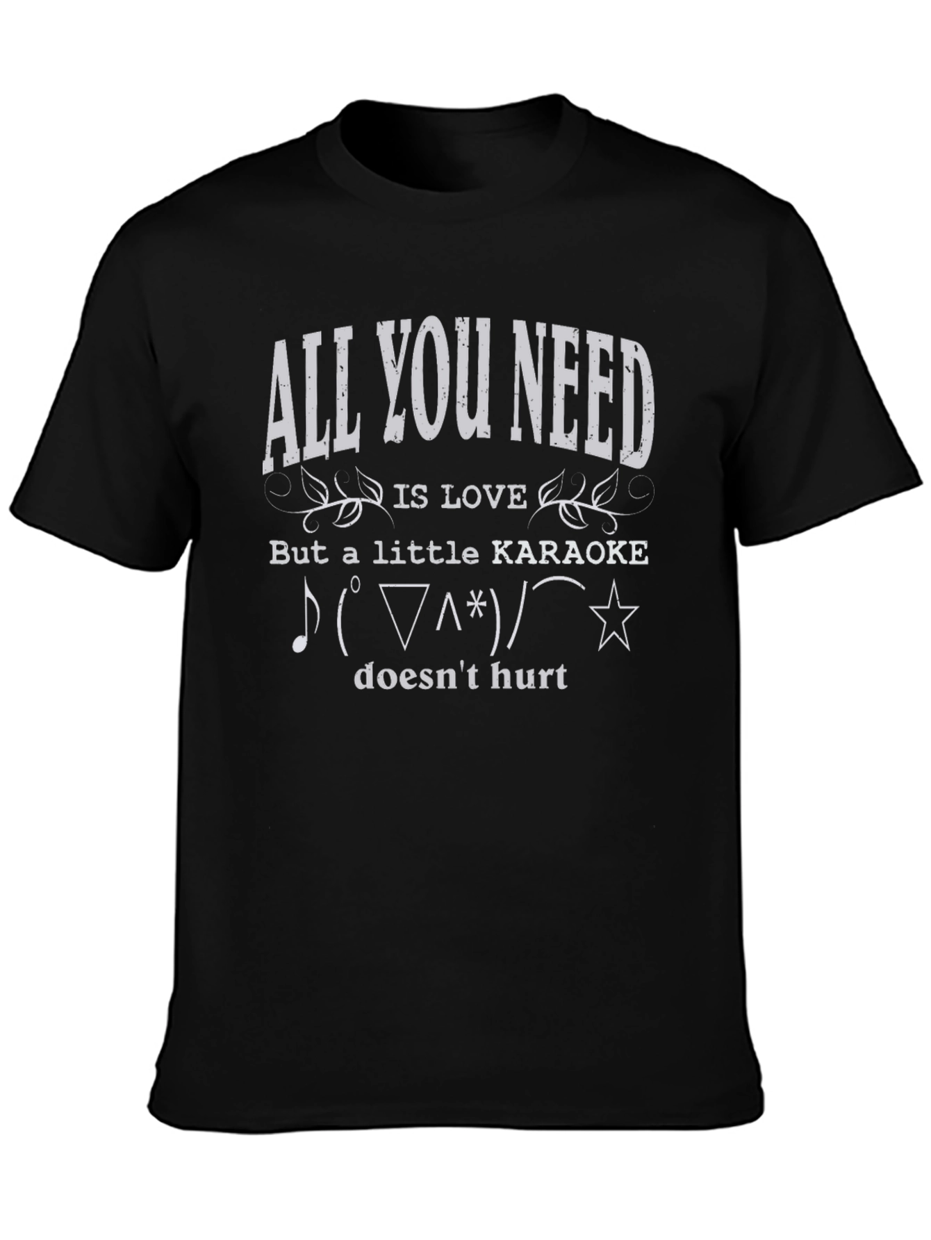Camiseta Negra All You Need Is Love & Karaoke