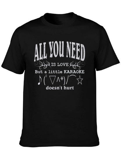Camiseta Negra All You Need Is Love & Karaoke