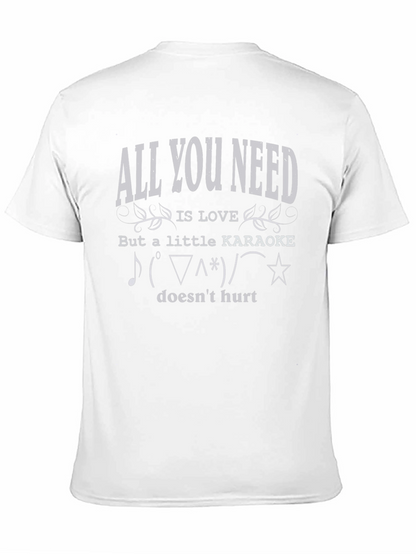 Camiseta Negra All You Need Is Love & Karaoke