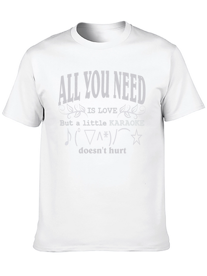 Camiseta Negra All You Need Is Love & Karaoke