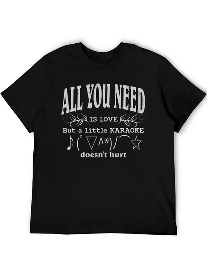 Camiseta Negra All You Need Is Love & Karaoke