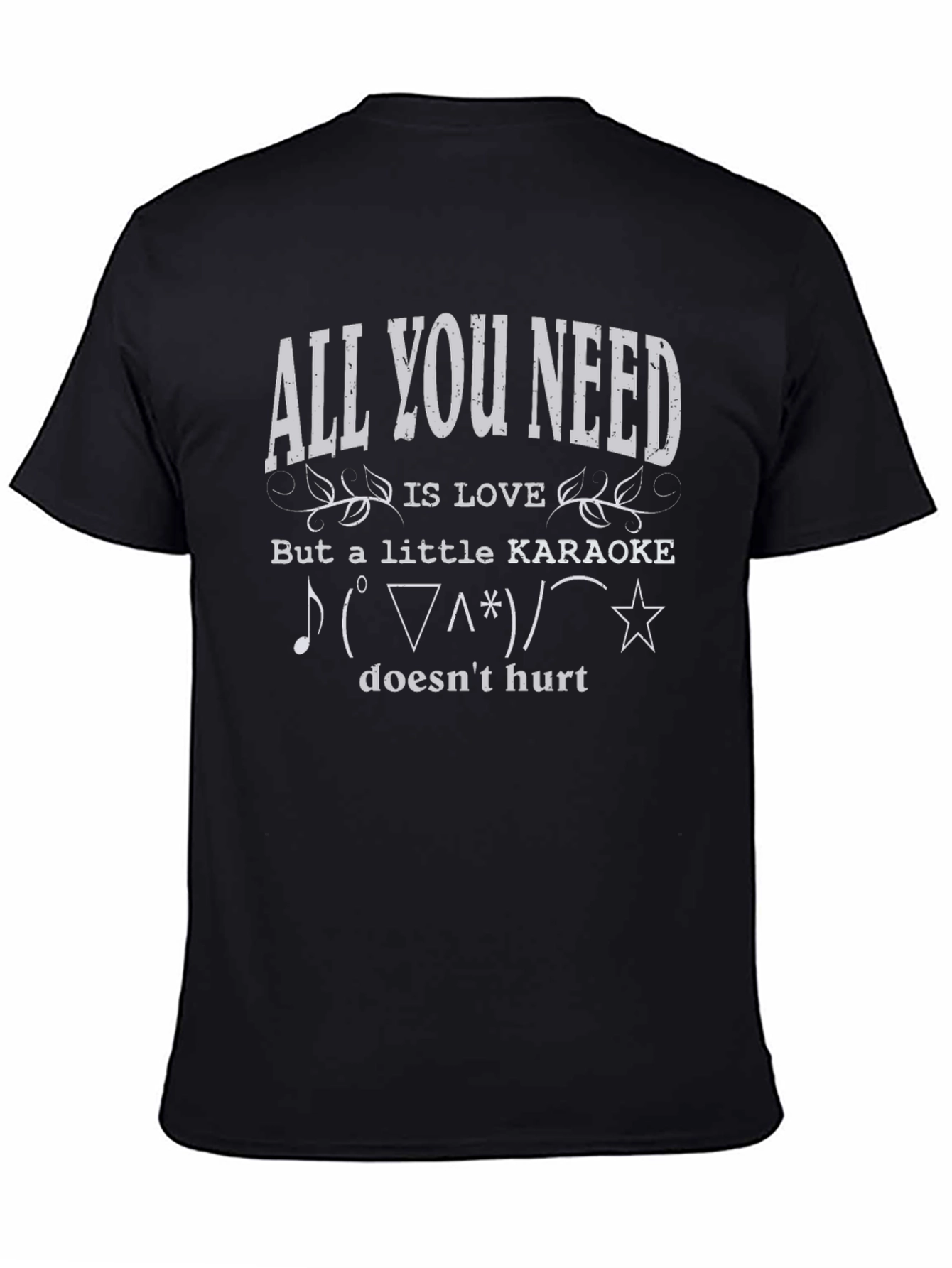 Camiseta Negra All You Need Is Love & Karaoke