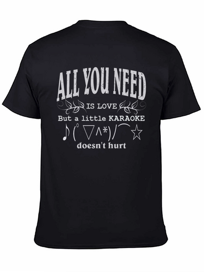 Camiseta Negra All You Need Is Love & Karaoke