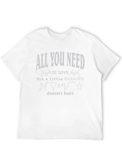 Camiseta Negra All You Need Is Love & Karaoke
