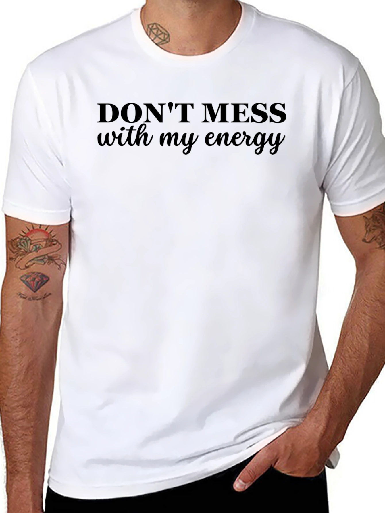 Camiseta Negra: No te Metas con Mi Energía