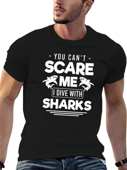Camiseta Divertida Buceo Tiburones - No Me Asustan