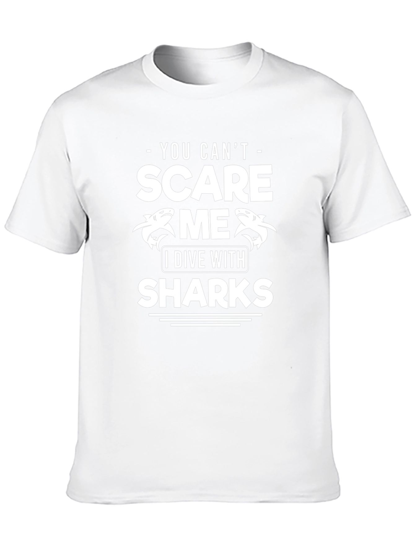 Camiseta Divertida Buceo Tiburones - No Me Asustan